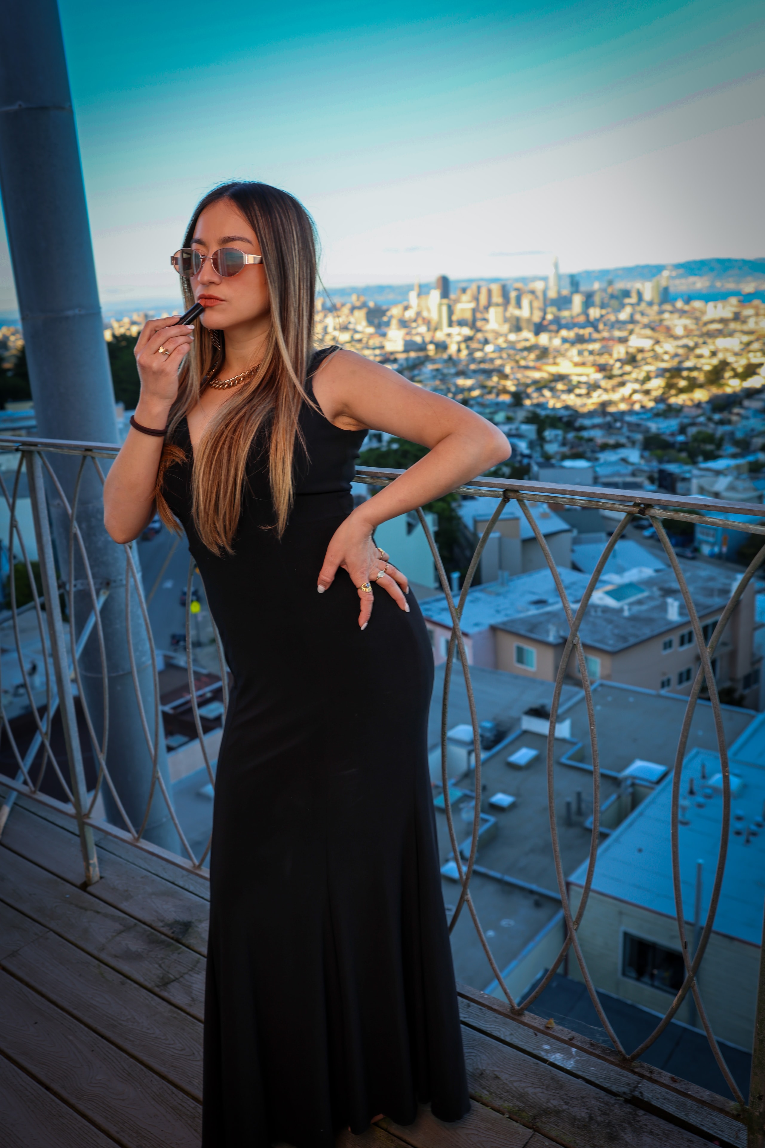 Lipstick Sunglasses Skyline