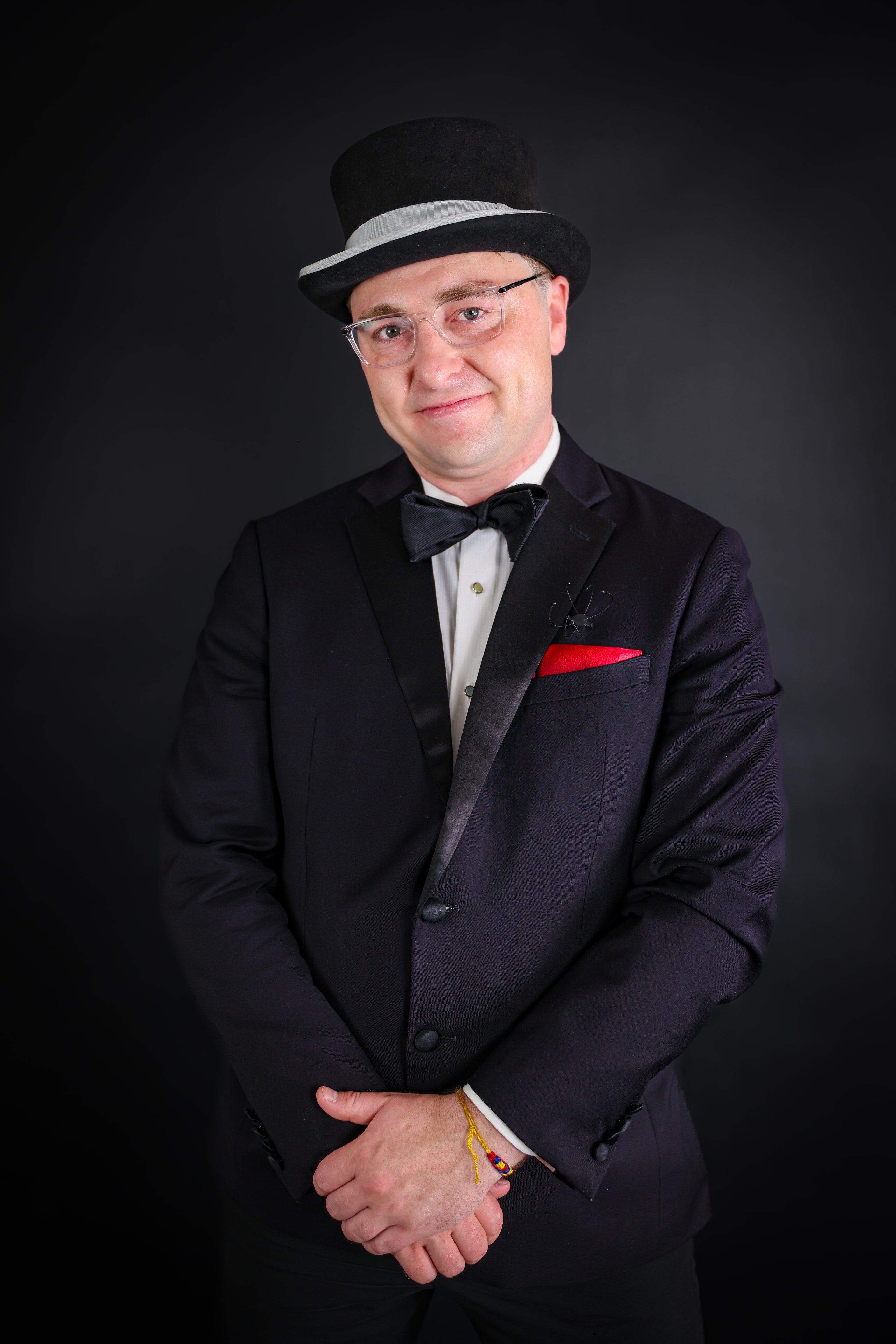 Tuxedo Top Hat Subtle Smile