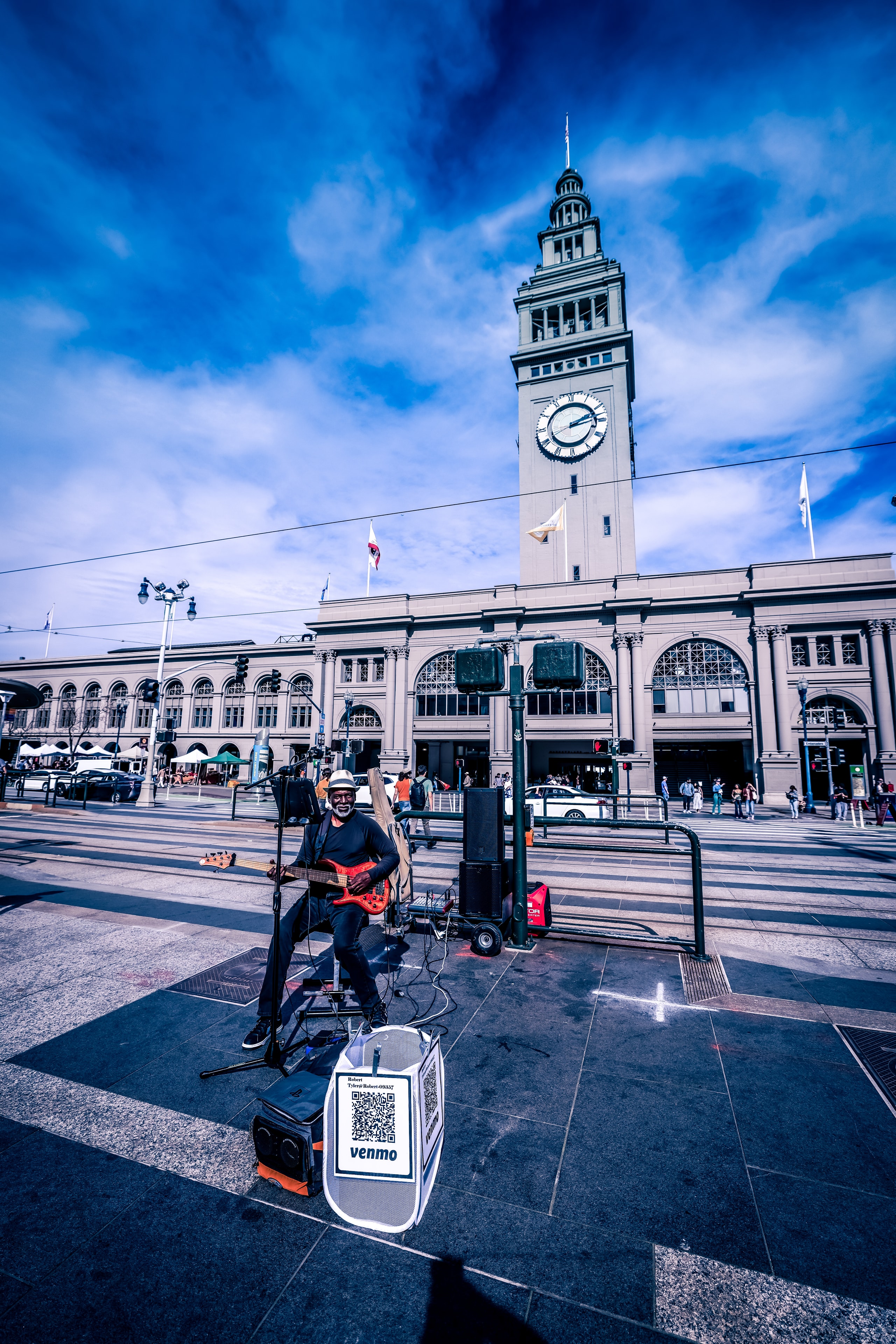 Street Musician Ferry Building Clock Tower