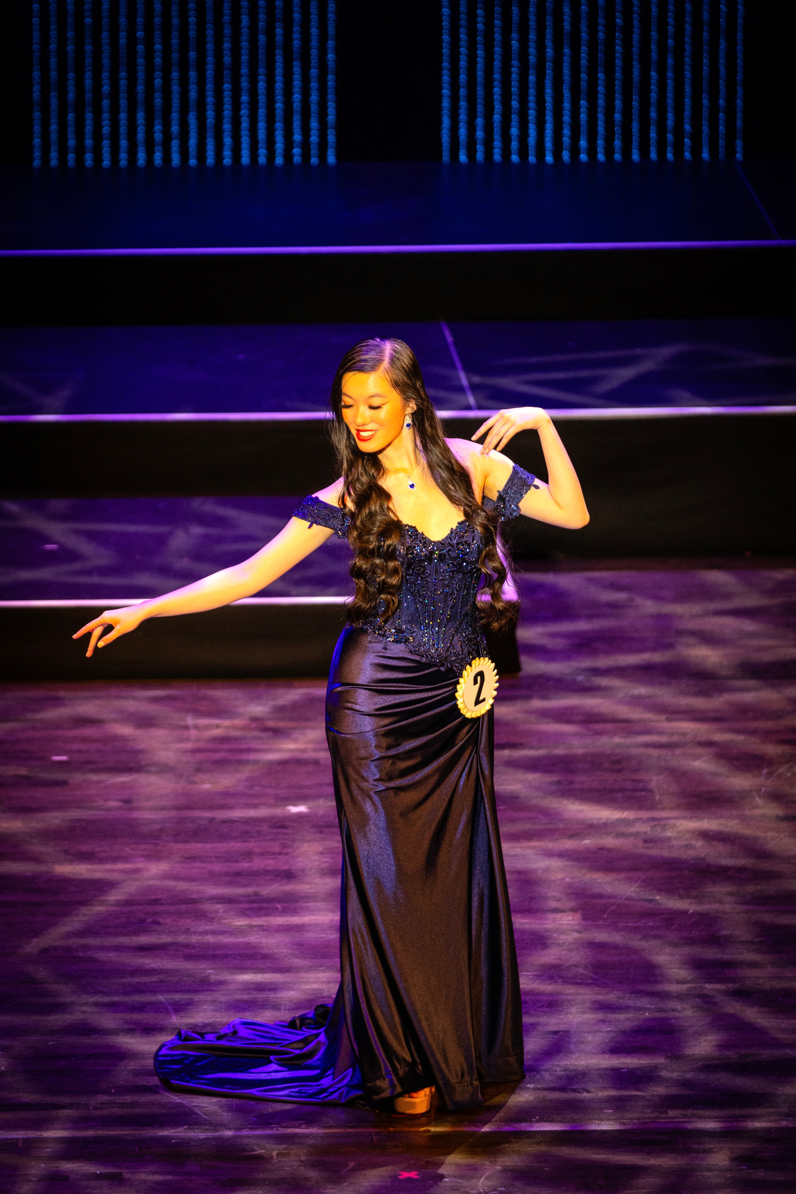 Miss Asian Global Pageant — Evening Gown Navy