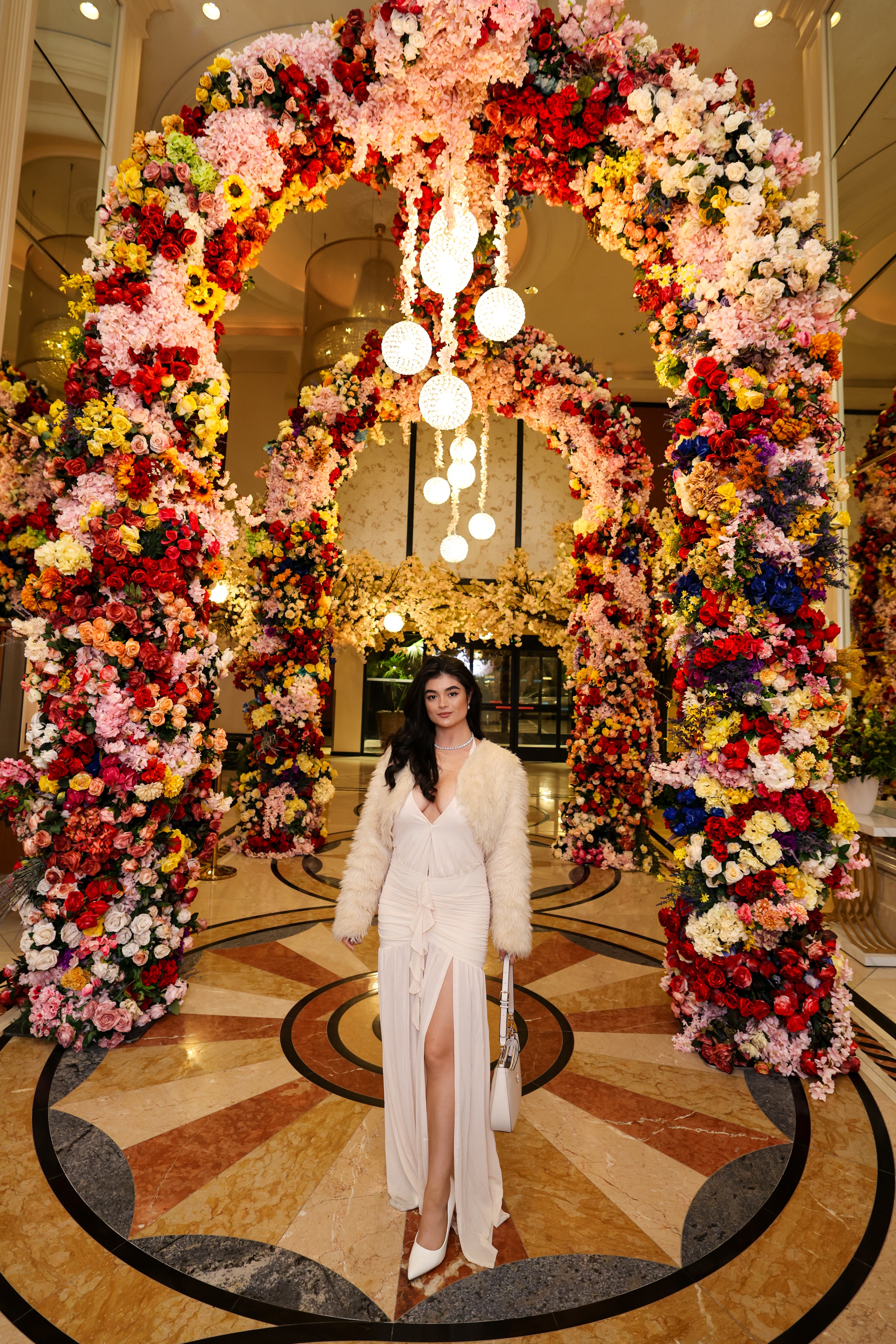 Rainbow Floral Arch Lobby Portrait