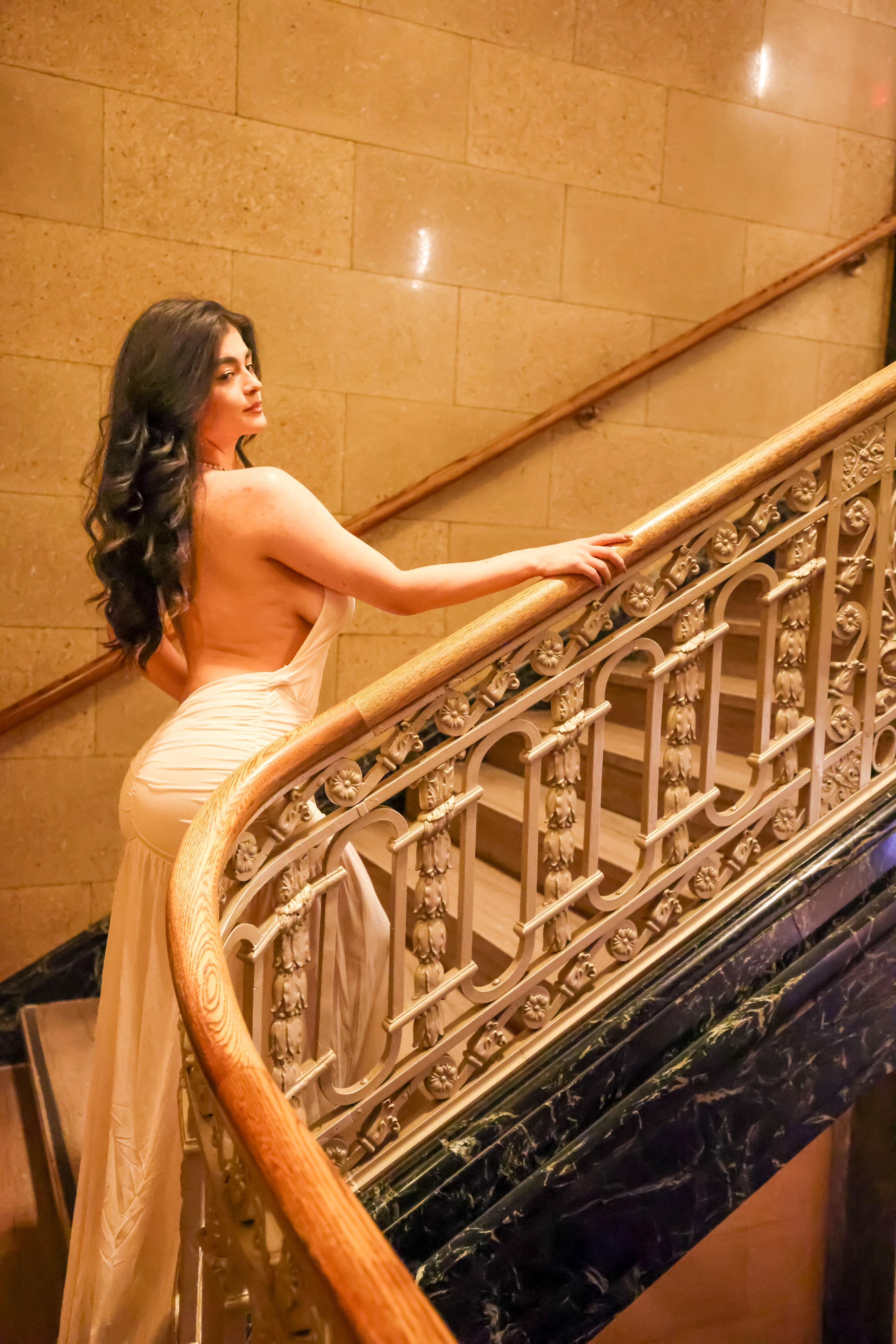 Grand Staircase Backless Gown