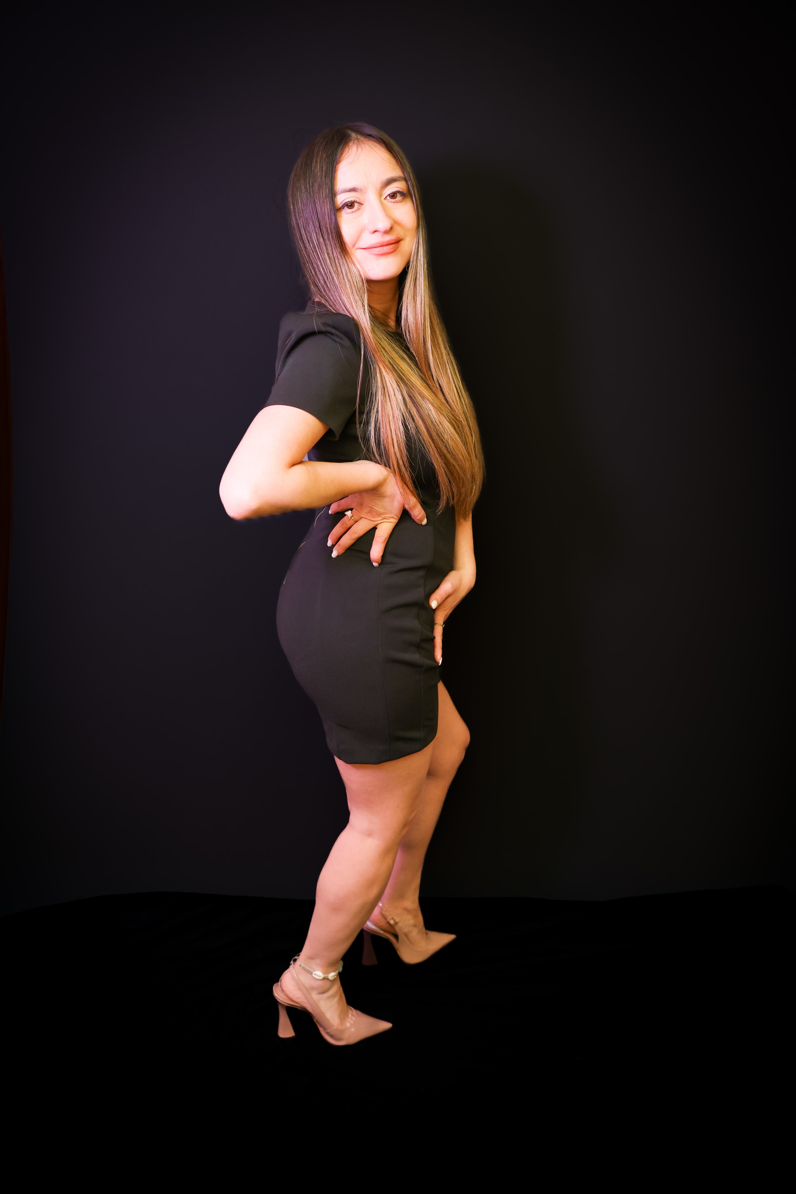Black Dress Studio Side Profile