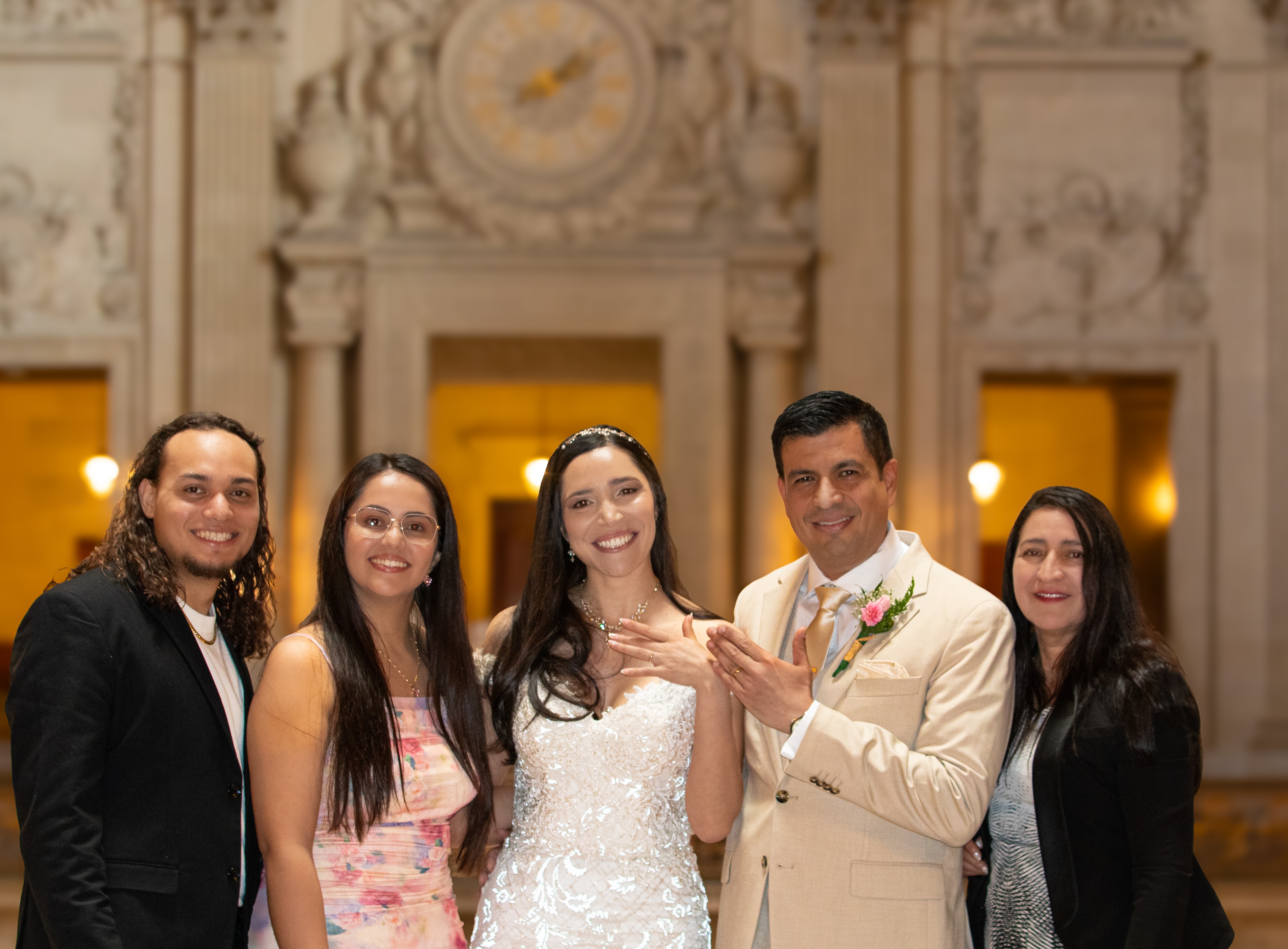Family Celebration Inside City Hall